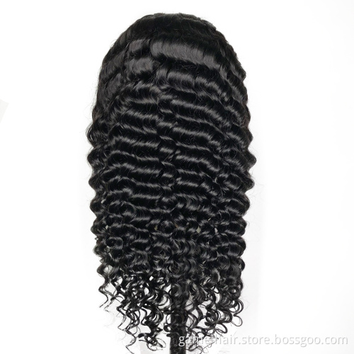 Loose Deep Wave Human Hair Lace Wig Vendors Wholesale Cheap Peruvian Hair Pre Plucked Swiss Lace Frontal Wig For Black Women